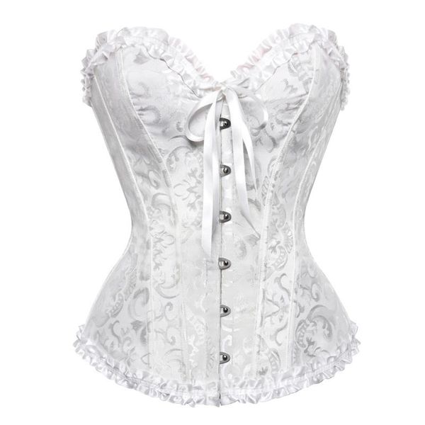 bustiers & corsets womens gothic corset bustier satin plus size lace up boned gorset shapewear clubwear party club night corselet, Black;white
bustiers & corsets womens gothic corset bustier satin plus size lace up boned gorset shapewear clubwear party club night corselet, Black;white