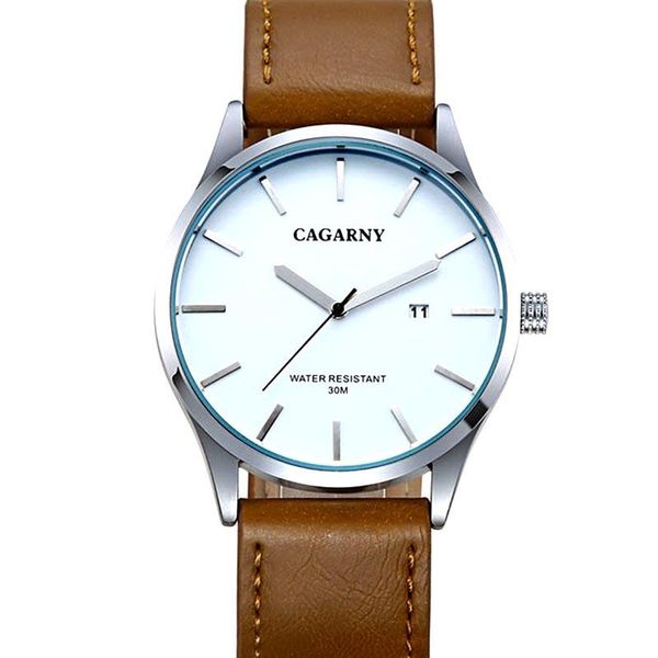 wristwatches men watches fashion military sport leather strap quartz watch derss male clock cagarny, Slivery;brown
wristwatches men watches fashion military sport leather strap quartz watch derss male clock cagarny, Slivery;brown