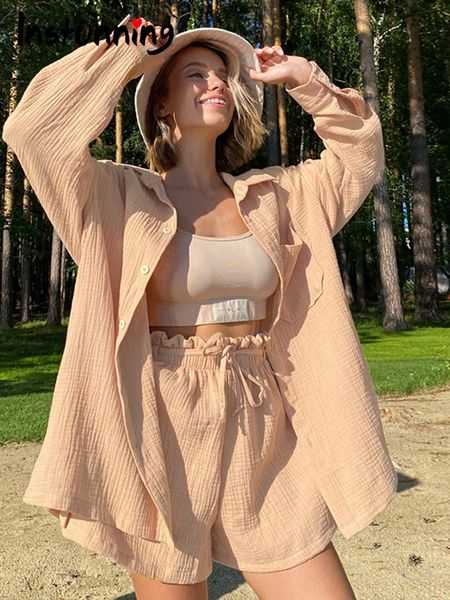 women's tracksuits instunning women two pieces set casual oversized long sleeve button turn down collar matching drawstring basic short, Gray
women's tracksuits instunning women two pieces set casual oversized long sleeve button turn down collar matching drawstring basic short, Gray