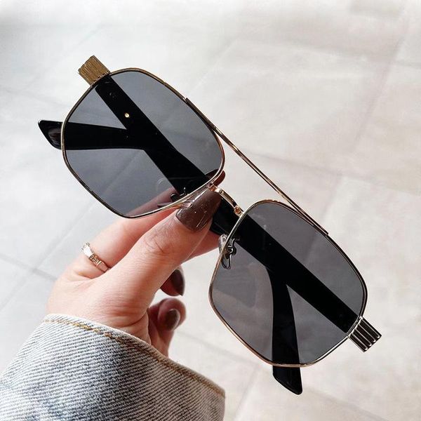 sunglasses 2021 fashion metal square women vintage unique double beam sun glasses men punk shades for female, White;black
sunglasses 2021 fashion metal square women vintage unique double beam sun glasses men punk shades for female, White;black