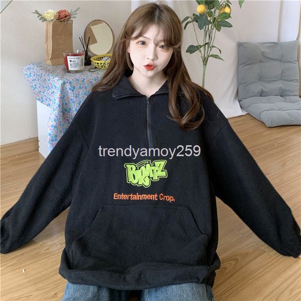 women's hoodies & sweatshirts lamb cashmere sweater women's autumn winter loose ins lazy wind bf plush thickened chic hong kong st, Black
women's hoodies & sweatshirts lamb cashmere sweater women's autumn winter loose ins lazy wind bf plush thickened chic hong kong st, Black