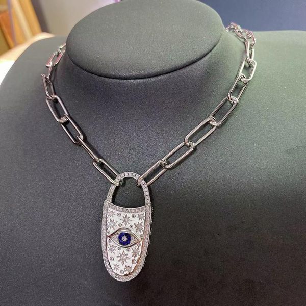 chains evil eye chain necklace hip hop light luxury 520 valentine's day gift, Silver
chains evil eye chain necklace hip hop light luxury 520 valentine's day gift, Silver