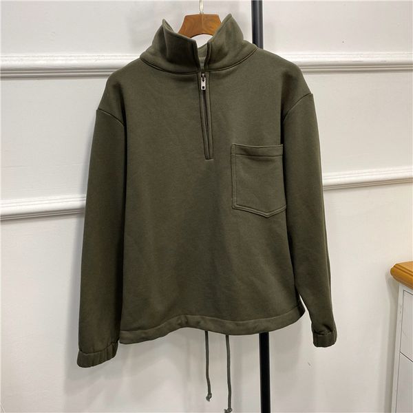 2021 women drawstring sweatshirt zipper turn-down collar simple solid color new with one pocket 96ui, Black
2021 women drawstring sweatshirt zipper turn-down collar simple solid color new with one pocket 96ui, Black