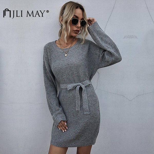 casual dresses jli may women solid dress knitted o-neck long sleeve high waist bandage loose large autumn slim mini wool, Black;gray
casual dresses jli may women solid dress knitted o-neck long sleeve high waist bandage loose large autumn slim mini wool, Black;gray