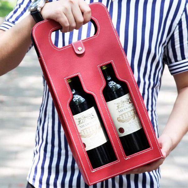 gift wrap 50pcs/lot luxury portable pu leather double hollow-out red wine bottle tote bag packaging case storage boxes with handle
gift wrap 50pcs/lot luxury portable pu leather double hollow-out red wine bottle tote bag packaging case storage boxes with handle