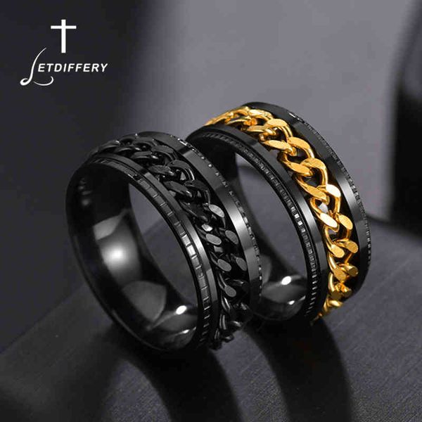 letdiffery cool stainless steel rotatable men ring spinner chain punk women jewelry for party, Silver
letdiffery cool stainless steel rotatable men ring spinner chain punk women jewelry for party, Silver