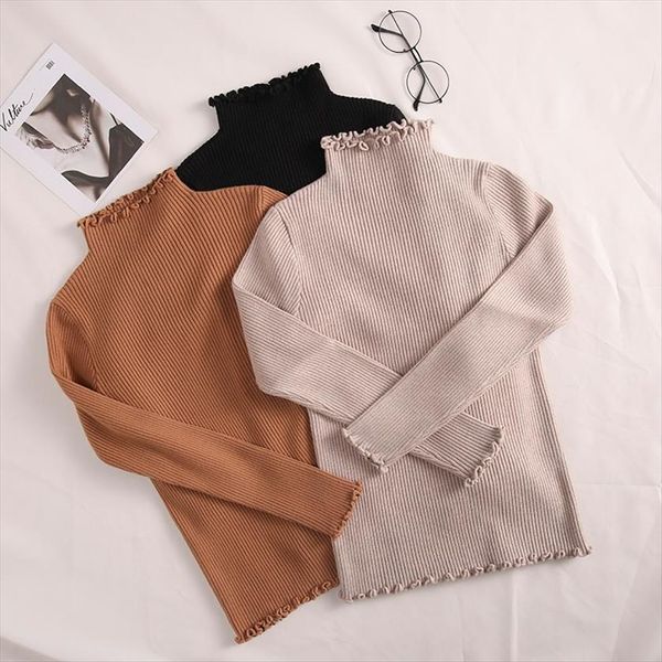 fall winter fashion women sweaters slim knitted pullovers pink white turtleneck ruched high elastic solid, White;black
fall winter fashion women sweaters slim knitted pullovers pink white turtleneck ruched high elastic solid, White;black