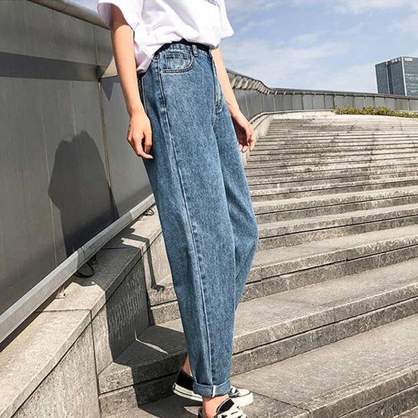 women's jeans high waist woman plus size street style elastic denim pants cotton loose coated vintage washed 2021 gd980, Blue
women's jeans high waist woman plus size street style elastic denim pants cotton loose coated vintage washed 2021 gd980, Blue