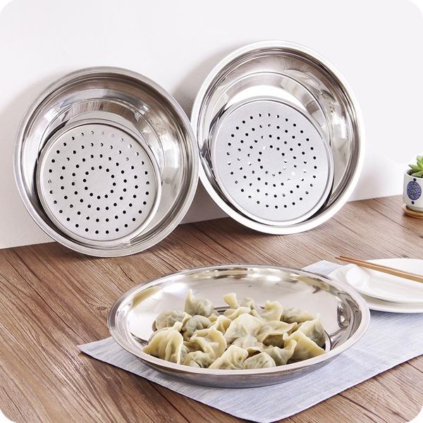 kitchen storage & organization thick stainless steel steamer pot dumpling plate double layer tray drain dish rack accessories
kitchen storage & organization thick stainless steel steamer pot dumpling plate double layer tray drain dish rack accessories