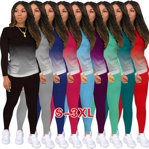 women's two piece pants early spring classic casual solid color gradient long-sleeved two-piece suit, White
women's two piece pants early spring classic casual solid color gradient long-sleeved two-piece suit, White