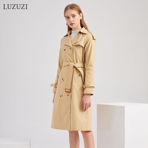 2021 fashion new women trench coat long double-breasted belt classic khaki black autumn winter outerwear oversize windbreaker iaoe, Tan;black
2021 fashion new women trench coat long double-breasted belt classic khaki black autumn winter outerwear oversize windbreaker iaoe, Tan;black