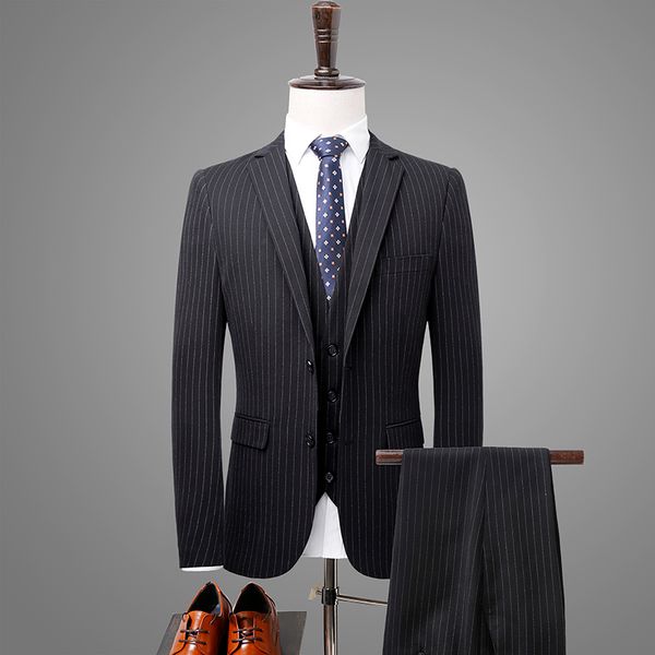 quliaty 2021 new men slim fit classic striped male suits blazers buttons 3 pieces/jacket+pants+vests 1780 es59, White;black
quliaty 2021 new men slim fit classic striped male suits blazers buttons 3 pieces/jacket+pants+vests 1780 es59, White;black