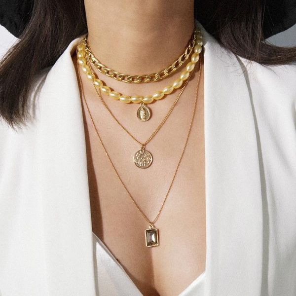 chokers cosyoo fashion women layered necklace vintage coin faux pearl choker chains necklaces for jewlery, Golden;silver
chokers cosyoo fashion women layered necklace vintage coin faux pearl choker chains necklaces for jewlery, Golden;silver