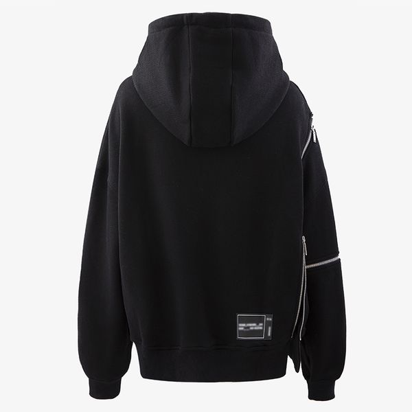 casual patchwork zipper sweatshirt for women hooded collar long sleeve loose sweatshirts female fashion new clothes, Black
casual patchwork zipper sweatshirt for women hooded collar long sleeve loose sweatshirts female fashion new clothes, Black