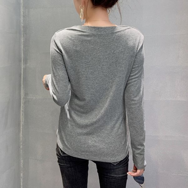 2021 fall winter european clothes t-shirt fashion v-neck shiny diamond patchwork women ropa mujer casual tees new t08618l z9fr, White
2021 fall winter european clothes t-shirt fashion v-neck shiny diamond patchwork women ropa mujer casual tees new t08618l z9fr, White
