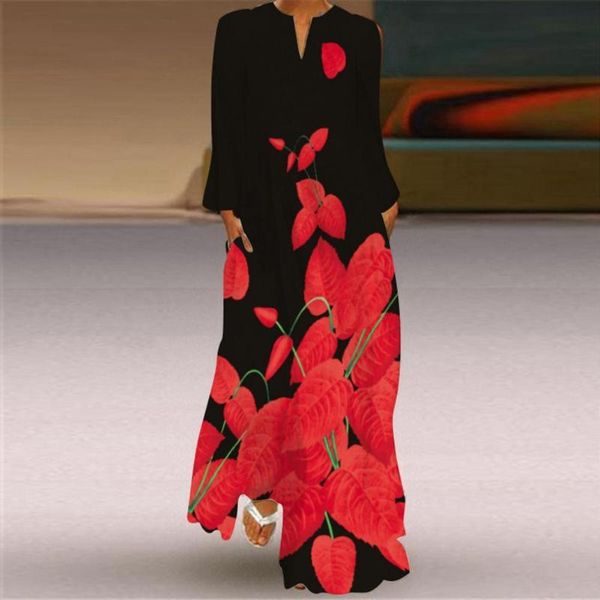 casual dresses autumn women long dress vintage print v neck sleeve large hem insert pockets beachwear lady sundress vestidos, Black;gray
casual dresses autumn women long dress vintage print v neck sleeve large hem insert pockets beachwear lady sundress vestidos, Black;gray