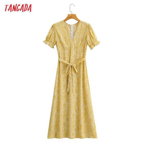 tangada summer women yellow flowers print french style long dress with slash short sleeve ladies sundress 1f189 210609, Black;gray
tangada summer women yellow flowers print french style long dress with slash short sleeve ladies sundress 1f189 210609, Black;gray