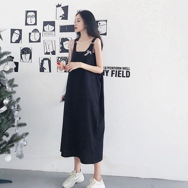 casual dresses 2021 summer women's dress temperament korean fashion lady slim sleevedless sling long soild black ym243, Black;gray
casual dresses 2021 summer women's dress temperament korean fashion lady slim sleevedless sling long soild black ym243, Black;gray