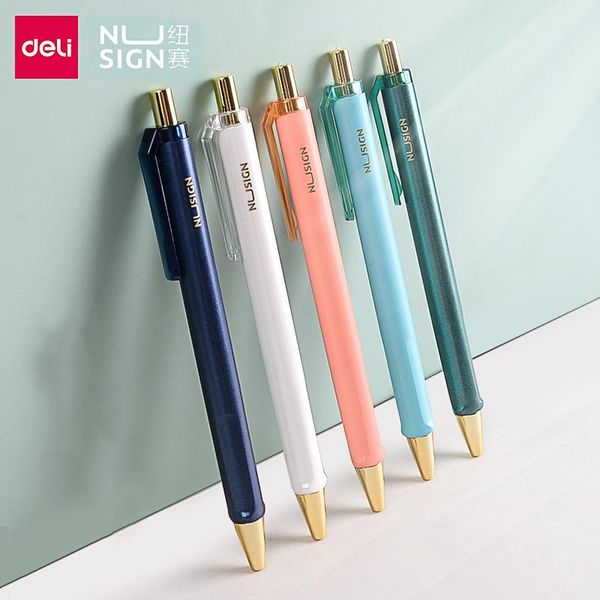 gel pens deli nusign press 5pc/pack 0.5mm black ink fashion neutral pen for office business test school stationery caneta supply
gel pens deli nusign press 5pc/pack 0.5mm black ink fashion neutral pen for office business test school stationery caneta supply