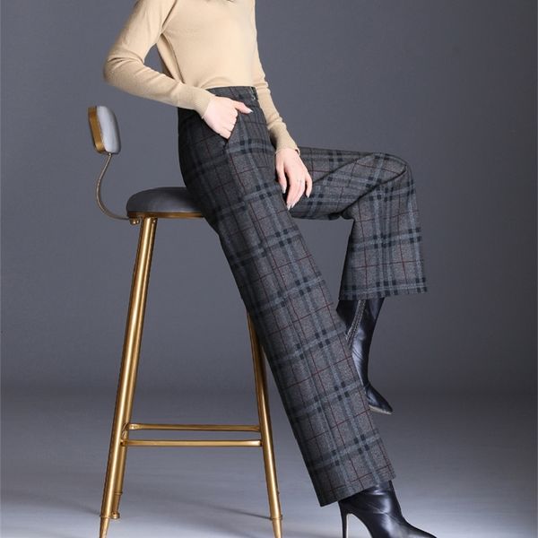 2021 new loose trellis broad leg women's big woolen cloth lady waist elastic high-quality pants kewk, Black;white
2021 new loose trellis broad leg women's big woolen cloth lady waist elastic high-quality pants kewk, Black;white