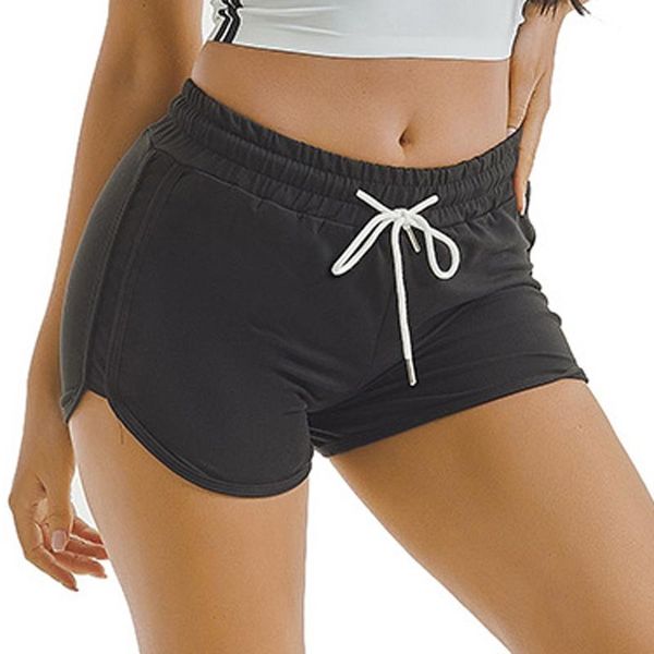 running shorts summer women solid colors high waist drawstring bandage elastic sport leggings casual fitness jogging short#g4, Black;blue
running shorts summer women solid colors high waist drawstring bandage elastic sport leggings casual fitness jogging short#g4, Black;blue