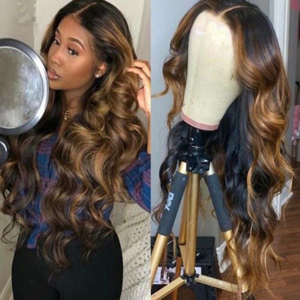 lace wigs ombre color highlight frontal wig human hair body wave brazilian front pre plucked 13x1 for women, Black;brown
lace wigs ombre color highlight frontal wig human hair body wave brazilian front pre plucked 13x1 for women, Black;brown