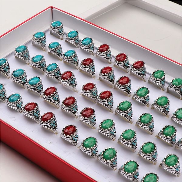 vintage multicolor turquoises natural stone antique silver rings for women wedding party jewelry gifts, Golden;silver
vintage multicolor turquoises natural stone antique silver rings for women wedding party jewelry gifts, Golden;silver