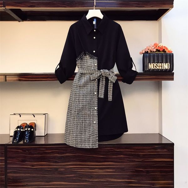 Plus Elegant Single-breasted Chess Woman's Shirt 2021 Spring Lace Casual Long Sleeve Irregular Office Dress Ux6p, Black;gray
Plus Elegant Single-breasted Chess Woman's Shirt 2021 Spring Lace Casual Long Sleeve Irregular Office Dress Ux6p, Black;gray