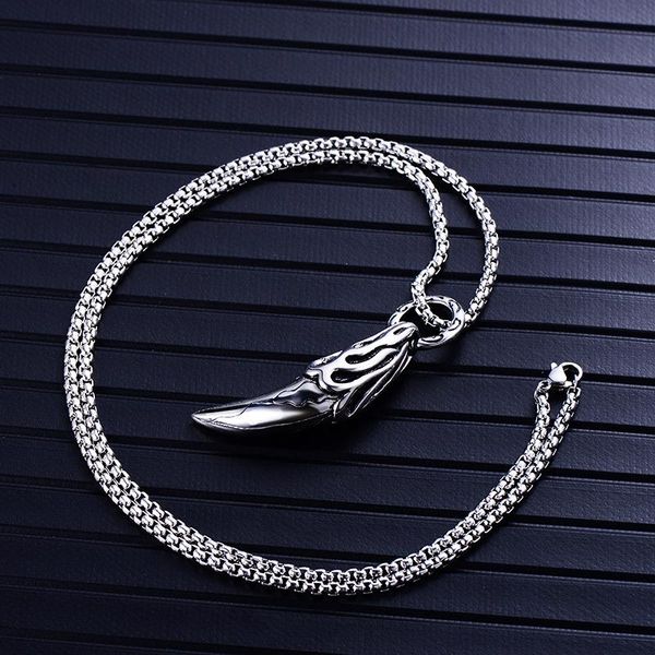 pendant necklaces 1 stainless steel punk fashion brave men wolf tooth spike necklace women jewelry fang amulet, Silver
pendant necklaces 1 stainless steel punk fashion brave men wolf tooth spike necklace women jewelry fang amulet, Silver
