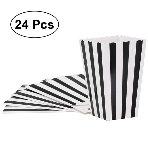 24pcs popcorn boxes holder containers cartons paper bags stripe box for movie theater dessert tables wedding favors (black)
24pcs popcorn boxes holder containers cartons paper bags stripe box for movie theater dessert tables wedding favors (black)