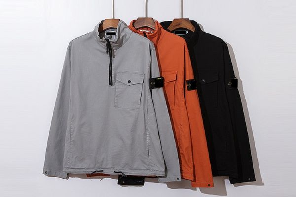 designer mens jackets stone coat oney 21fm half zipper pullover stand-up collar jacket casual windbreaker, Black;brown
designer mens jackets stone coat oney 21fm half zipper pullover stand-up collar jacket casual windbreaker, Black;brown