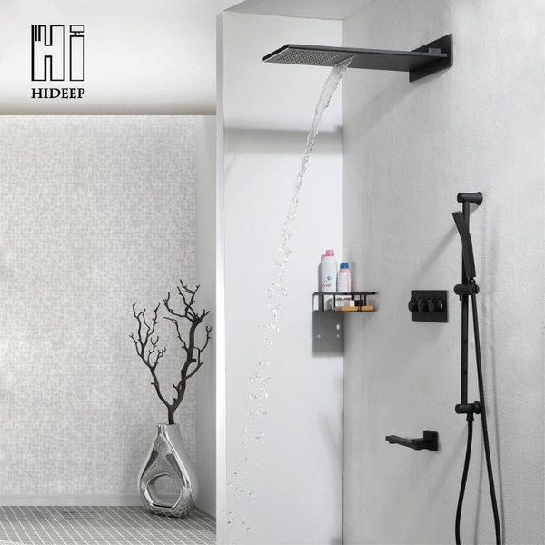 bathroom shower sets black concealed in-wall type copper and cold waterfall lift rod set factory wholesale
bathroom shower sets black concealed in-wall type copper and cold waterfall lift rod set factory wholesale