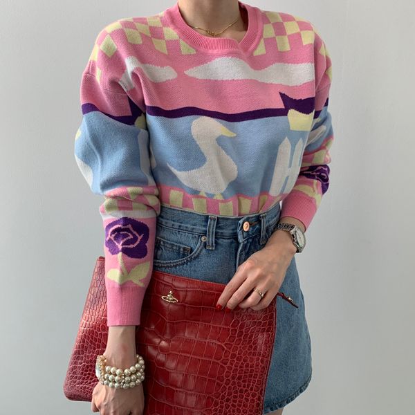 2021 pink kawaii paint sweet girls woman sweaters long sleeve winter pullovers new korean fashion trend o-neck loose casual 93kx, White;black
2021 pink kawaii paint sweet girls woman sweaters long sleeve winter pullovers new korean fashion trend o-neck loose casual 93kx, White;black