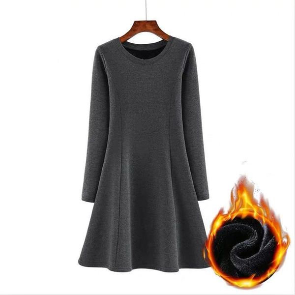 casual dresses 12 color solid women winter dress plus size basic - 6xl 7xl thicken warm fleece long sleeves a-line vestidos, Black;gray
casual dresses 12 color solid women winter dress plus size basic - 6xl 7xl thicken warm fleece long sleeves a-line vestidos, Black;gray