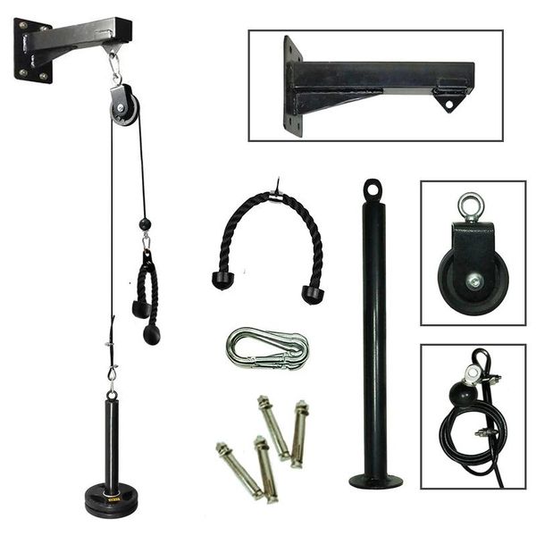 accessories gym wall mounted fitness diy pulley cable machine blaster trainer with attachments biceps triceps workout pull down rope
accessories gym wall mounted fitness diy pulley cable machine blaster trainer with attachments biceps triceps workout pull down rope