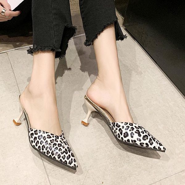 slippers 2021 summer women female thin high heels ladies shoes mules leopard print pointed toe slip on casual slides, Black
slippers 2021 summer women female thin high heels ladies shoes mules leopard print pointed toe slip on casual slides, Black