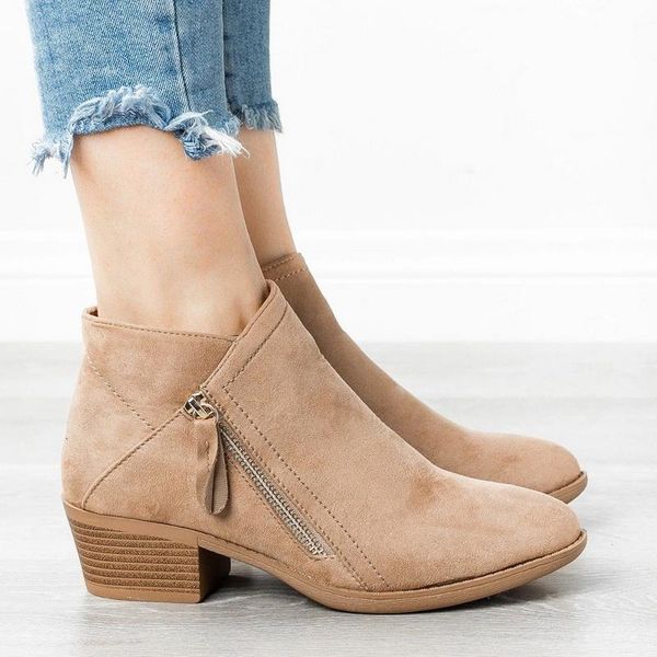 boots fashion suede low heel shoes women short square heels casual ankle plus size 43, Black
boots fashion suede low heel shoes women short square heels casual ankle plus size 43, Black