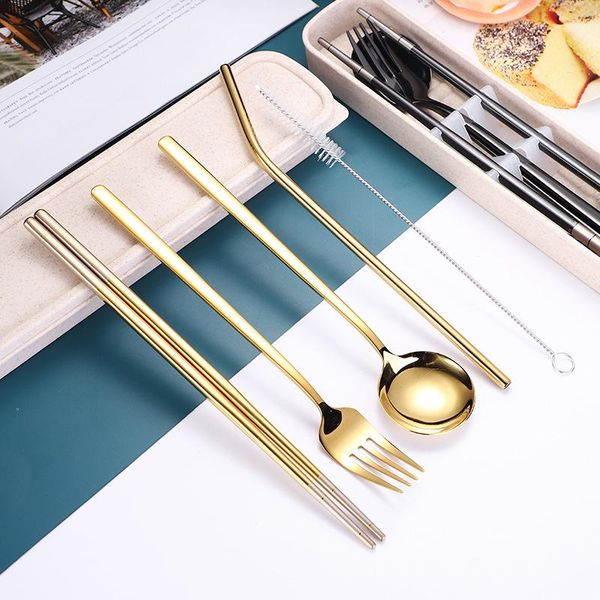 dinnerware sets table utensils spoon chopsticks fork five piece set environmental protection portable travel tableware with storage box
dinnerware sets table utensils spoon chopsticks fork five piece set environmental protection portable travel tableware with storage box
