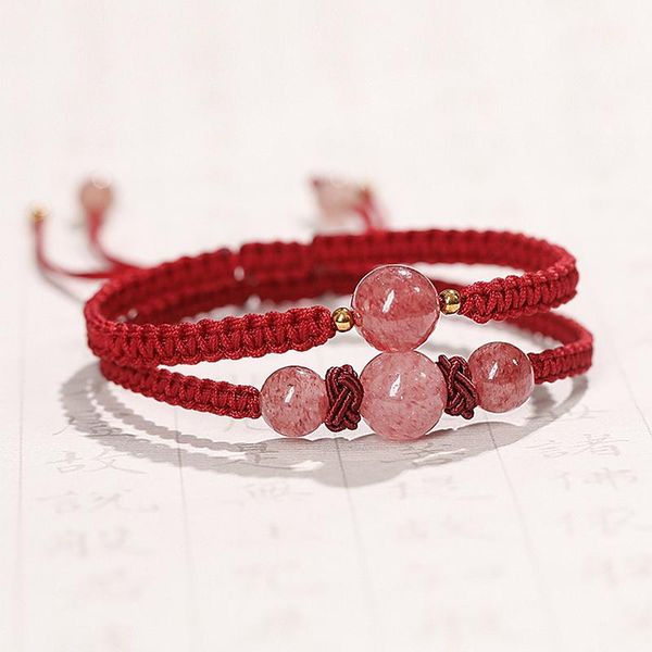 charm bracelets 5a natural strawberry crystal red string bracelet for women handmade lucky thread woven sisters gifts, Golden;silver
charm bracelets 5a natural strawberry crystal red string bracelet for women handmade lucky thread woven sisters gifts, Golden;silver