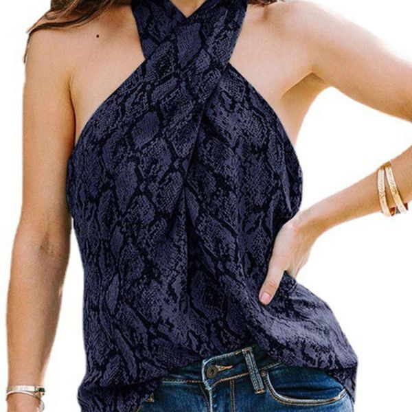 women's tanks & camis 066c women cross wrap halter tank boho snakeskin printed casual loose tunic vest ruched twist sleeveless blou, White
women's tanks & camis 066c women cross wrap halter tank boho snakeskin printed casual loose tunic vest ruched twist sleeveless blou, White