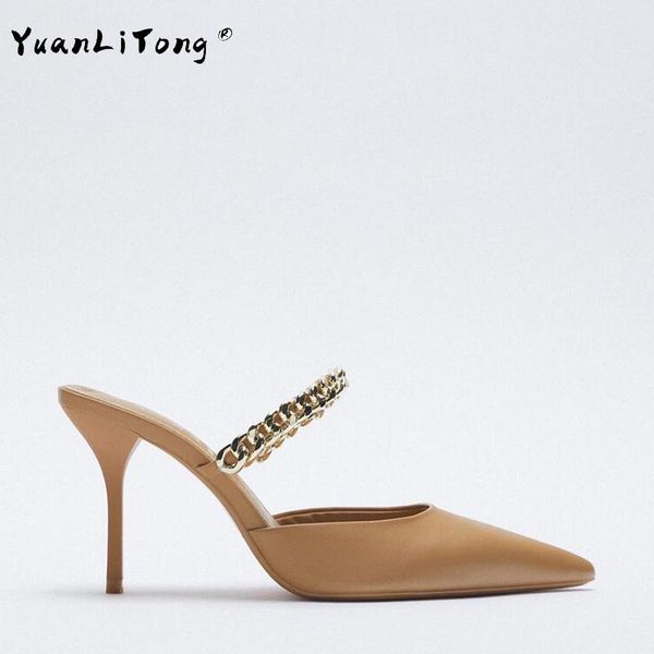 sandals 2021 spring women brown chain embellishment pointed mary jane high heels, Black
sandals 2021 spring women brown chain embellishment pointed mary jane high heels, Black