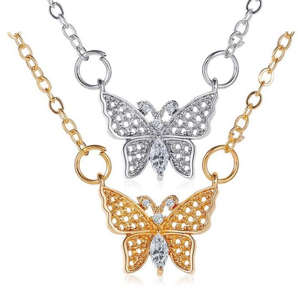 pendant necklaces 2021 trendy women big butterfly necklace with zircon shining animal choker party gift for ladies fashion jewelry, Silver
pendant necklaces 2021 trendy women big butterfly necklace with zircon shining animal choker party gift for ladies fashion jewelry, Silver