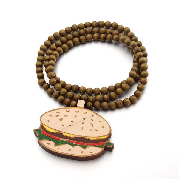 pendant necklaces christmas gift wood hip-hop burger necklace stylish cool lady candabead for men women, Silver
pendant necklaces christmas gift wood hip-hop burger necklace stylish cool lady candabead for men women, Silver