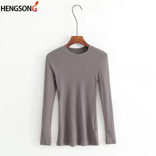 women's t-shirt simple solid color female women crew neck ribbed long sleeve slim fit crop, White
women's t-shirt simple solid color female women crew neck ribbed long sleeve slim fit crop, White