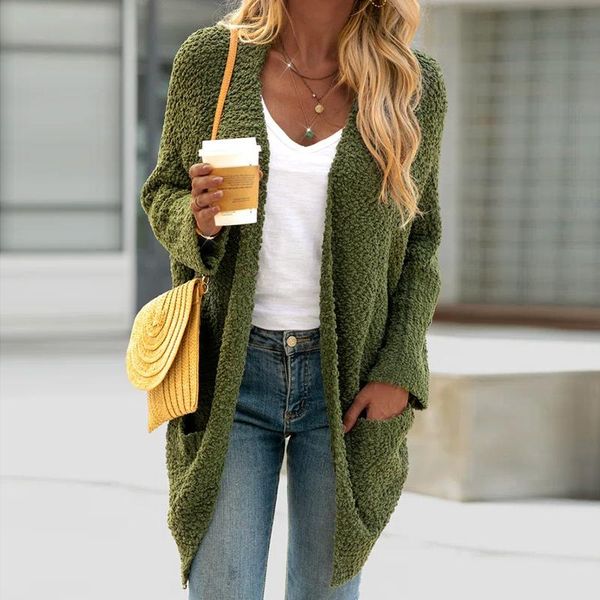 women's knits & tees fashion long sleeve knitted cardigan women solid pocket oversized winter coats jackets for loose vintage cardigans, White
women's knits & tees fashion long sleeve knitted cardigan women solid pocket oversized winter coats jackets for loose vintage cardigans, White