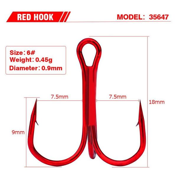 5size red painted high strength stainless steel vmc fishing hooks treble hook with barb freshwater/saltwate jllgxj xmhyard
5size red painted high strength stainless steel vmc fishing hooks treble hook with barb freshwater/saltwate jllgxj xmhyard