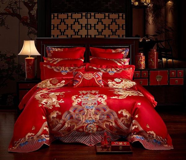 bedding sets luxury gold loong phoenix embroidery red wedding 100% cotton set duvet cover bed sheet linen bedspread pillowcases
bedding sets luxury gold loong phoenix embroidery red wedding 100% cotton set duvet cover bed sheet linen bedspread pillowcases