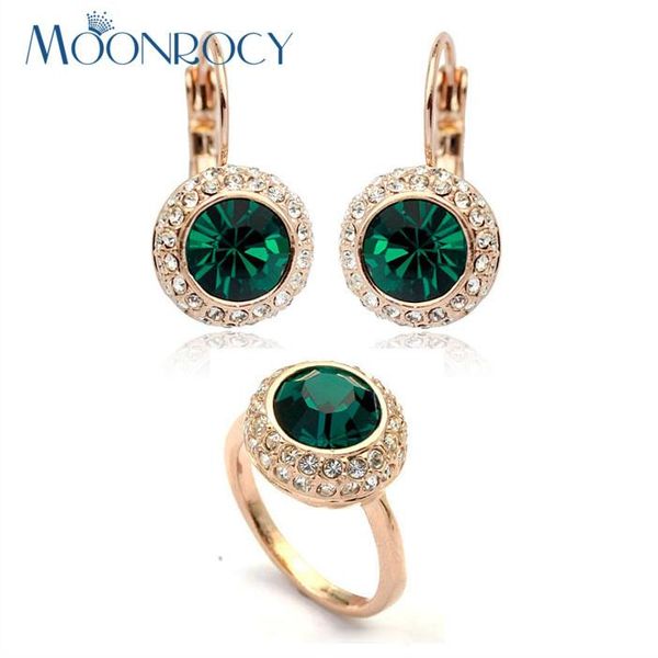 earrings & necklace moonrocy green crystal ring and jewelry set vintage rose gold color for women girls drop wholesale, Silver
earrings & necklace moonrocy green crystal ring and jewelry set vintage rose gold color for women girls drop wholesale, Silver