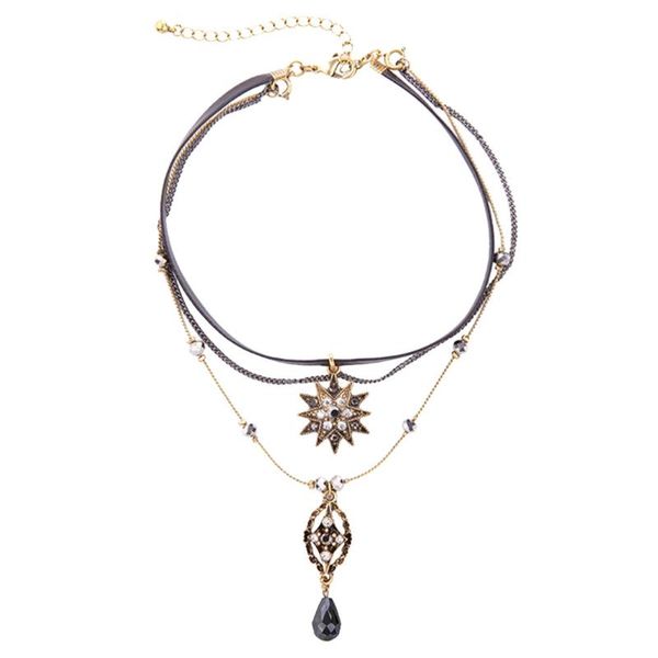 pendant necklaces 1pc multi-layer star water drop choker party dress necklace ornament, Silver
pendant necklaces 1pc multi-layer star water drop choker party dress necklace ornament, Silver
