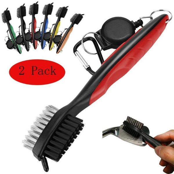4pc golf cleaning brush club groove cleaner retractable zip-line carabiner practice tool accessories training aids fre complete set of clubs 
4pc golf cleaning brush club groove cleaner retractable zip-line carabiner practice tool accessories training aids fre complete set of clubs